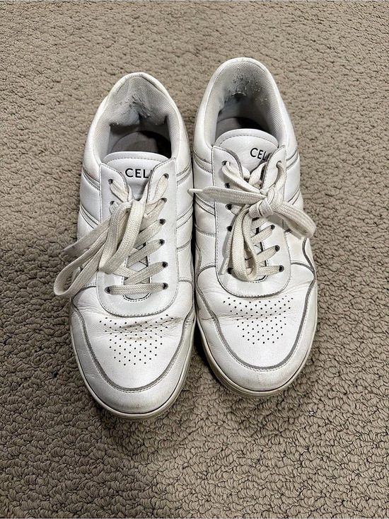 Celine Shoes - CELINE CT-02 Mid Sneaker with Scratch in Calfskin Sneakers White EU 39
